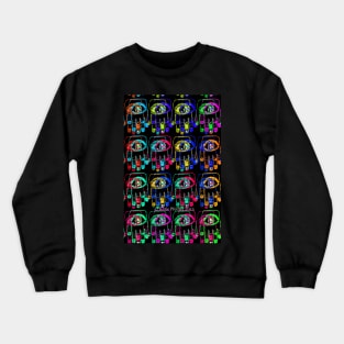 Color Pop Art Hamsa Hands Crewneck Sweatshirt